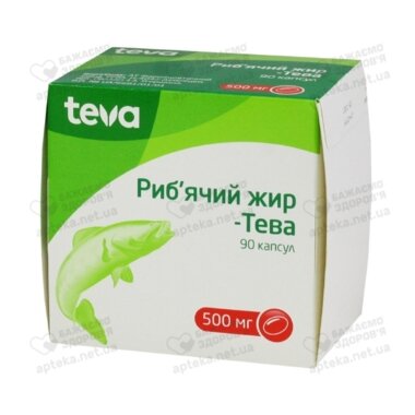 Риб'ячий жир-Тева капс. 500 мг №90