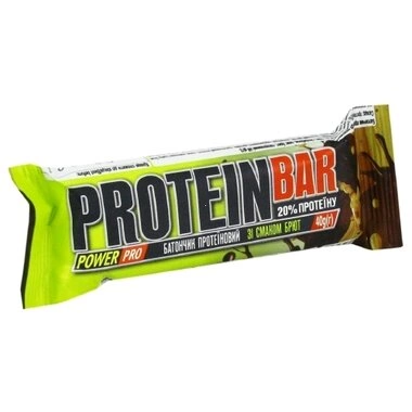 Батончик протеїновий для спортивного харчування Power Pro зі смаком брют 40 г
