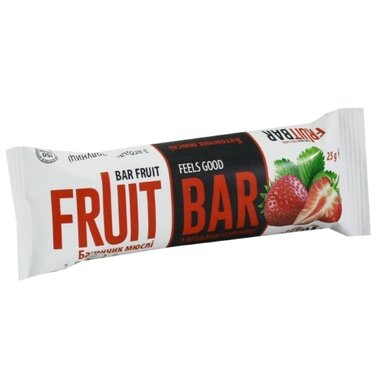 Батончик-мюслі Фрут Бар (Fruit Bar) глазурований з ягодами полуниці 25 г