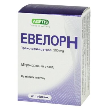 Евелор Н таблетки 200 мг №30