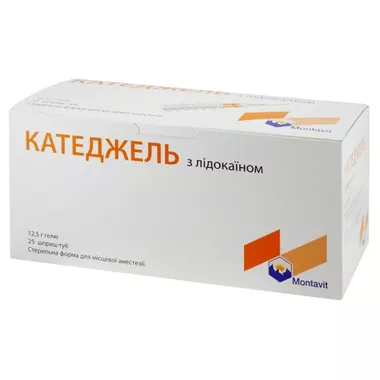 Катеджель з лідокаїном гель шприц-туба 12,5 г №25