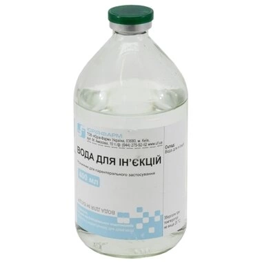 Вода для ін'єкцій розчин для інфузій пляшка 400 мл