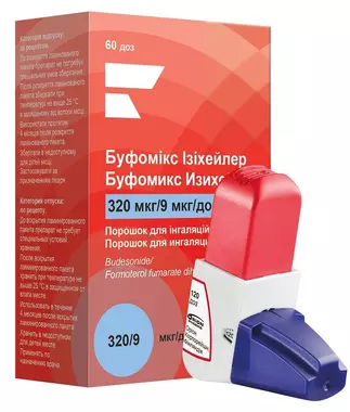 Буфомикс Изихейлер порошок для ингаляций 320/9 мкг доза 60 доз
