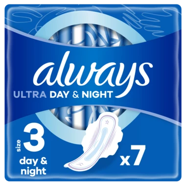 Прокладки Олвейс Ультра День та Ніч (Always Ultra Day& Night) ароматизовані 3 розмір, 6 крапель 7 шт