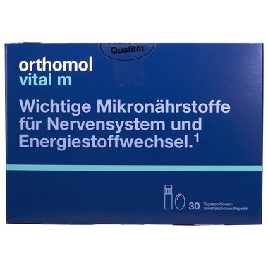 Ортомол Витал М (Orthоmol Vital M) для мужчин флаконы+капсулы курс 30 дней