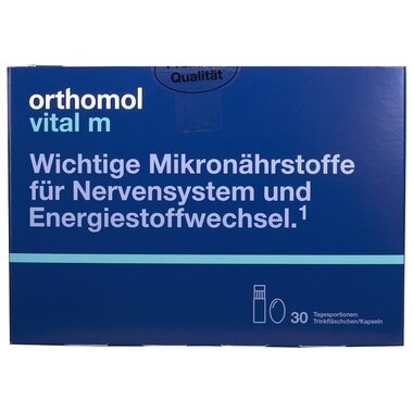 Ортомол Вітал М (Orthоmol Vital M) для чоловіків флакони+капсули курс 30 днів