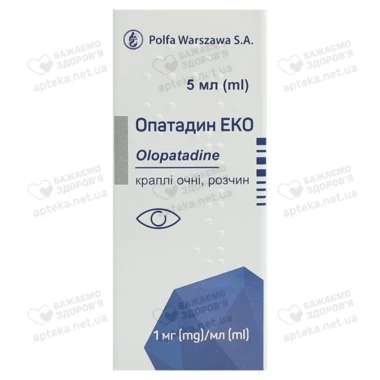 Опатадин Эко капли глазные 1 мг/мл 5 мл