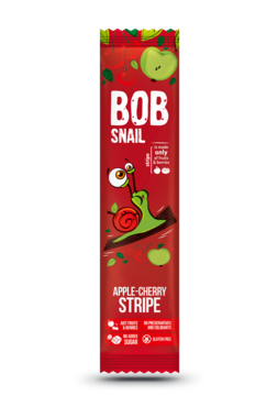 Цукерки натуральні Равлик Боб (Bob Snail) яблуко-вишня 14 г