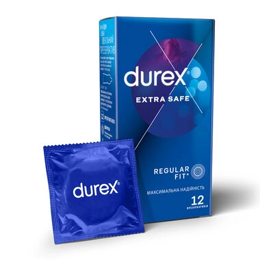 Презервативы Дюрекс (Durex Extra Safe) максимальная надежность особо прочные 12 шт