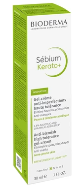 Біодерма (Вioderma) Керато+ гель-крем для схильної до акне шкіри 30 мл