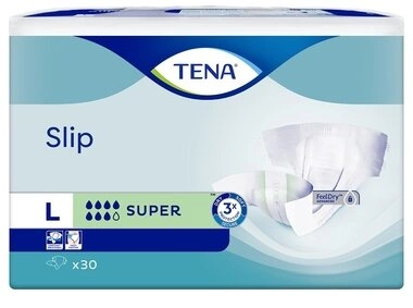 Подгузники для взрослых Тена Слип Супер Лардж (Tena Slip Super Largе) размер 3 30 шт