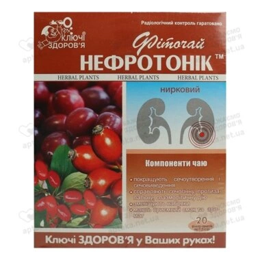 Фіточай Ключі Здоров'я №65 Нефротонік (нирковий) у фільтр-пакетах 1,5 г №20