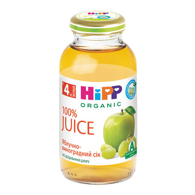 Сок Хипп (HiPP) яблоко-виноград с 4 месяцев 200 мл