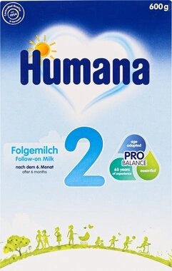 Суміш молочна Хумана 2 (Humana) з LC PUFA, пребіотиками галактоолігосахаридами та нуклеотидами для подальшого годування з 6 місяців 600 г