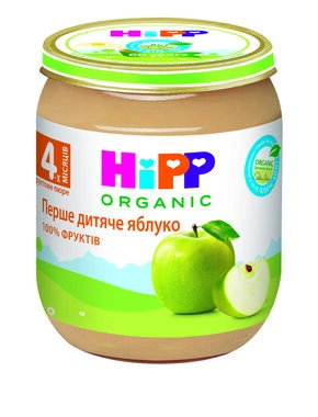 Пюре фруктове Хіпп (HiPP) "Перше дитяче яблуко" з 4 місяців 125 г