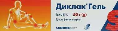 Диклак гель 5% туба 50 г