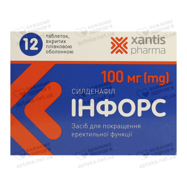 Инфорс таблетки покрытые оболочкой 100 мг №12