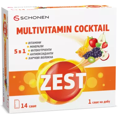 Зест (ZEST) Мультивітамінний коктейль саше №14