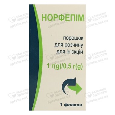 Норфепим порошок для раствора для инъекций 1500 мг флакон №1