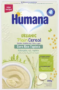Каша безмолочна Хумана (Humana) органічна кукурудзяно-рисова з 6 місяців 200 г