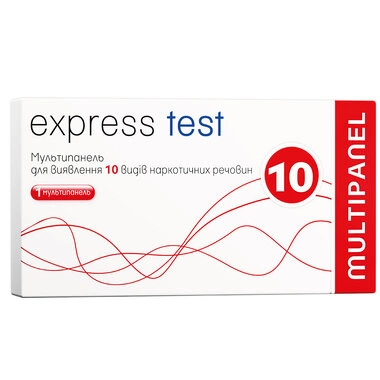 Тест Экспресс Тест (Express Тest) для определения 10 наркотиков в моче 1 шт