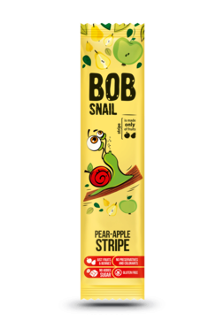 Цукерки натуральні Равлик Боб (Bob Snail) яблуко-груша 14 г