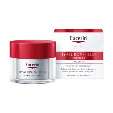 Юцерин (Eucerin) Гіалурон-філер+ Вольюм-ліфт крем денний для відновлення контуру обличчя для нормальної та комбінованої шкіри SPF15 50 мл