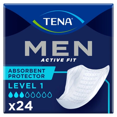 Прокладки урологические мужские Тена Фор Мен Актив Фит Левел 1 (Tena For Men ActiveFit Level 1) 24 шт