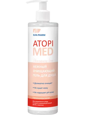 Эльфа Фарм (Elfa Pharm) Атопи Мед гель для душа очищающий для сухой и атопической кожи взрослых и детей 400 мл