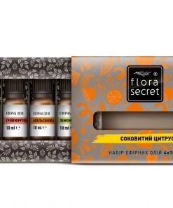 Набір ефірних олій Флора Cікрет (Flora Secret) Соковитий цитрус (лимон/грейпфрут/апельсин/лемонграс) 4х10 мл