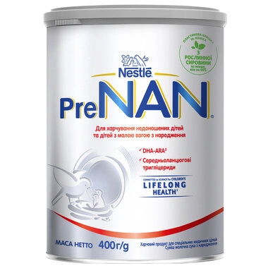 Смесь молочная Нестле ПреНан (Nestle Pre NAN) для недоношенных детей и детей с маленьким весом 400 г