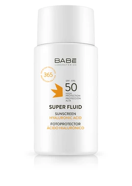 Бабе Лабораториос (Babe Laboratorios) Педиатрик солнцезащитный супер-флюид для детей с пантенолом и пробиотиком SPF50+ 50 мл