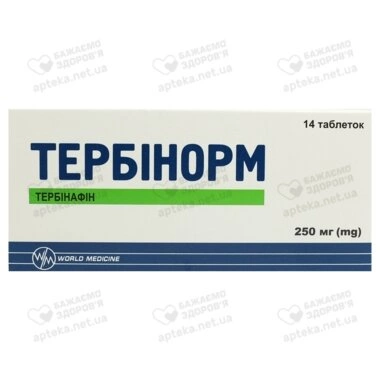 Тербінорм таблетки 250 мг №14