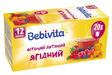 Фиточай Бебивита (Bebivita) детский ягодный с 12 месяцев в фильтр-пакетах №20