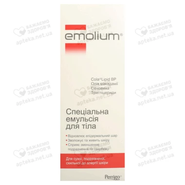 Емоліум спеціальна емульсія для тіла для сухої, подразненої та схильної до алергії шкіри 200 мл