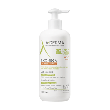 А-Дерма (A-Derma) Екзомега Контрол молочко-емолент пом'якшуюче для сухої шкіри, схильної до атопії 400 мл