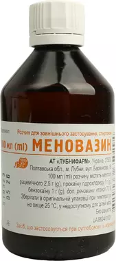 Меновазин раствор спиртовой для наружного применения флакон 100 мл