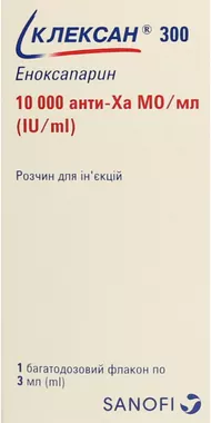 Клексан розчин для ін'єкцій 10000 анти-Xa МО/0,1 мл флакон багатодозовий 3 мл №1