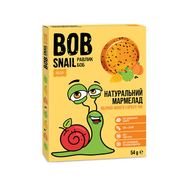 Мармелад Равлик Боб (Bob Snail) натуральний манго-гарбуз-чіа 54 г