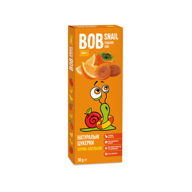 Конфеты натуральные Улитка Боб (Bob Snail) хурма-апельсин 30 г