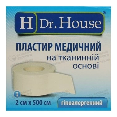 Пластырь Доктор Хаус (Dr.House) медицинский на тканевой основе размер 2 см*500 см 1 шт