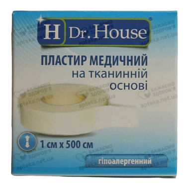 Пластырь Доктор Хаус (Dr.House) медицинский на тканевой основе размер 1 см*500 см 1 шт