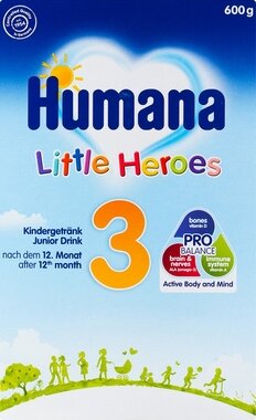 Суміш молочна Хумана 3 (Humana) з пребіотиками галактоолігосахаридами для подальшого годування з 10 місяців 600 г