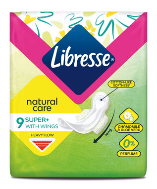 Прокладки Либресс Нейчерал Кеа Супер (Libresse Natural Care Super) 9 шт