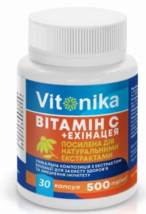 Вітоніка (Vitonika) Вітамін С + ехінацея капсули №30
