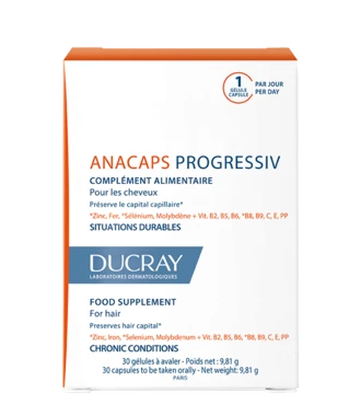 Дюкрей (Ducray) Анакапс Прогрссив капсули для збереження волосся упаковка 30 шт