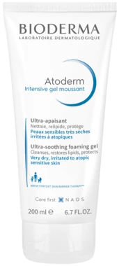 Біодерма (Вioderma) Атодерм Інтенсив гель очищуючий для сухої та атопічної шкіри обличчя та тіла 200 мл
