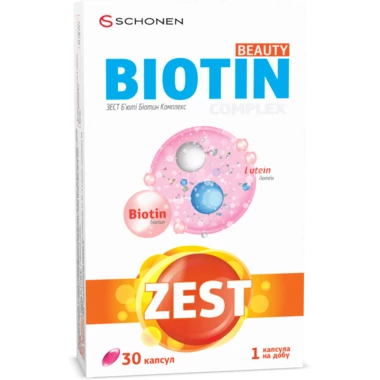Зест (ZEST) Бьюти Биотин комплекс капсулы №30