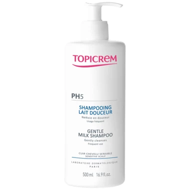 Топікрем (Topicrem) pH5 шампунь-молочко з екстрактом бавовни для всіх типів волосся 500 мл