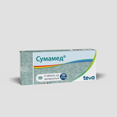 Сумамед таблетки диспергуючі 250 мг №6